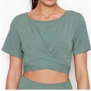 💐 Victorias Secret Heavenly Crop Modal Wrap Tee XS